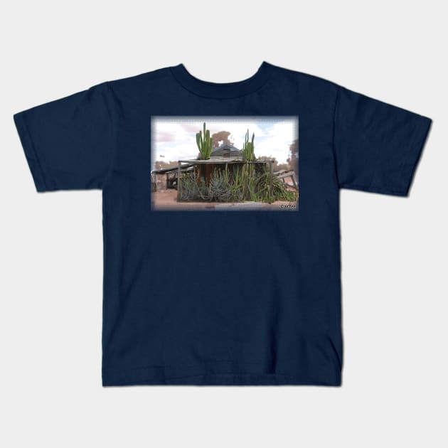 Fields Cactus Garden & Trichocereus Validus Kids T-Shirt by Cactee